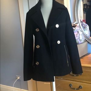 Michael Kors black and gold peacoat